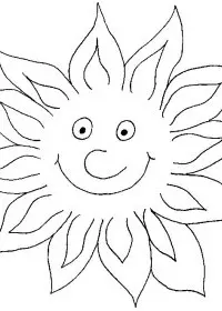 Fisă de colorat cu Soarele de colorat p05