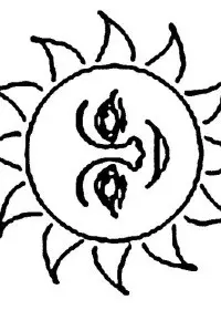 Fisă de colorat cu Soarele de colorat p08