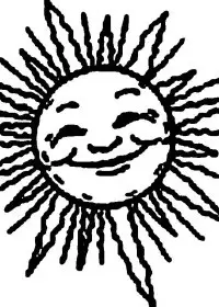 Fisă de colorat cu Soarele de colorat p09