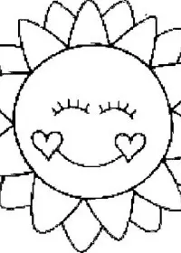 Fisă de colorat cu Soarele de colorat p12