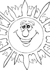 Fisă de colorat cu Soarele de colorat p13
