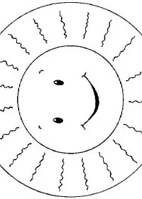 Fisă de colorat cu Soarele de colorat p16
