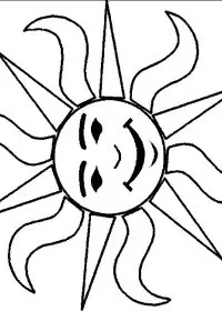 Fisă de colorat cu Soarele de colorat p17