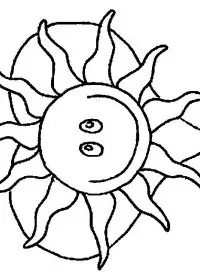 Fisă de colorat cu Soarele de colorat p19