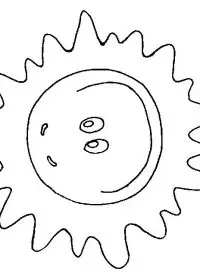 Fisă de colorat cu Soarele de colorat p20