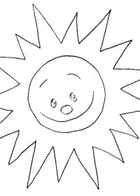 Fisă de colorat cu Soarele de colorat p21