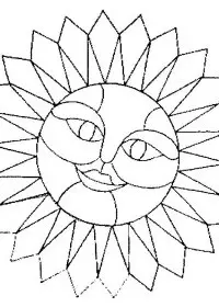 Fisă de colorat cu Soarele de colorat p22