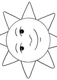 Fisă de colorat cu Soarele de colorat p23