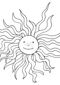Fisă de colorat cu Soarele de colorat p24