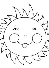 Fisă de colorat cu Soarele de colorat p25