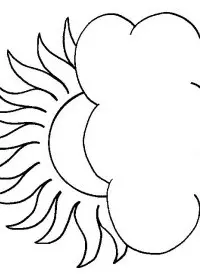 Fisă de colorat cu Soarele de colorat p26