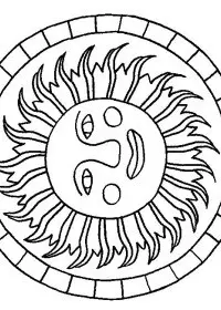 Fisă de colorat cu Soarele de colorat p27