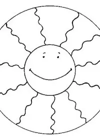 Fisă de colorat cu Soarele de colorat p28