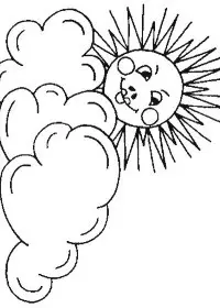Fisă de colorat cu Soarele de colorat p29