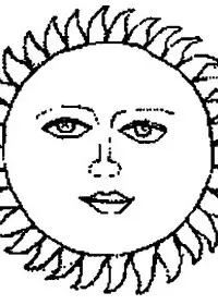 Fisă de colorat cu Soarele de colorat p30