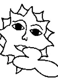 Fisă de colorat cu Soarele de colorat p32