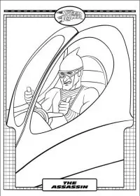 Fisă de colorat cu Speed racer de colorat p19