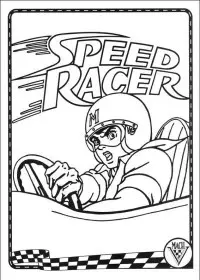 Fisă de colorat cu Speed racer de colorat p25