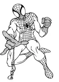 Fisă de colorat cu Spiderman de colorat p02