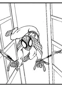Fisă de colorat cu Spiderman de colorat p04