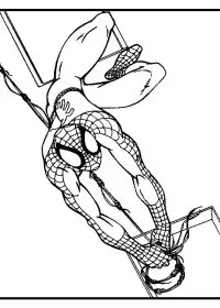 Fisă de colorat cu Spiderman de colorat p05