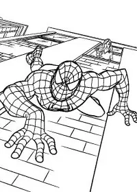 Fisă de colorat cu Spiderman de colorat p07