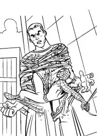 Fisă de colorat cu Spiderman de colorat p09