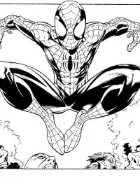 Fisă de colorat cu Spiderman de colorat p12