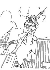 Fisă de colorat cu Spiderman de colorat p16