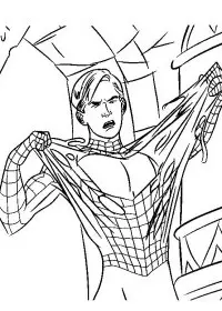 Fisă de colorat cu Spiderman de colorat p20