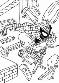Fisă de colorat cu Spiderman de colorat p23