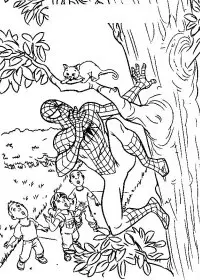 Fisă de colorat cu Spiderman de colorat p26