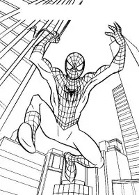 Fisă de colorat cu Spiderman de colorat p27