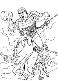 Fisă de colorat cu Spiderman de colorat p32