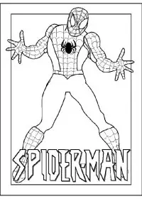 Fisă de colorat cu Spiderman de colorat p34