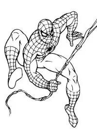 Fisă de colorat cu Spiderman de colorat p38