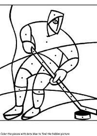 Fisă de colorat cu Sport de colorat p107