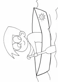 Fisă de colorat cu Sport de colorat p14