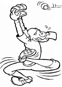 Fisă de colorat cu Sport de colorat p24