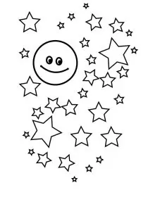 Fisă de colorat cu Stelute de colorat p18