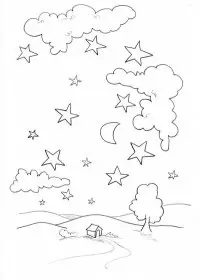 Fisă de colorat cu Stelute de colorat p19
