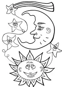 Fisă de colorat cu Stelute de colorat p21