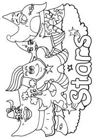 Fisă de colorat cu Stelute de colorat p26