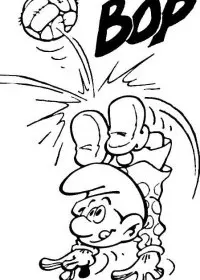 Fisă de colorat cu Strumfii de colorat p02