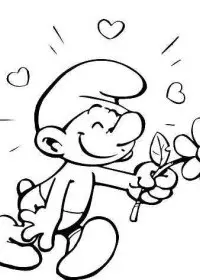 Fisă de colorat cu Strumfii de colorat p03