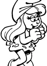 Fisă de colorat cu Strumfii de colorat p05