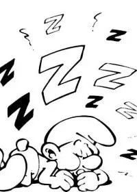 Fisă de colorat cu Strumfii de colorat p06