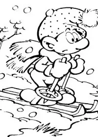 Fisă de colorat cu Strumfii de colorat p07