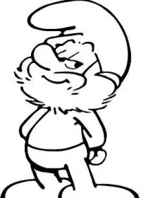 Fisă de colorat cu Strumfii de colorat p09