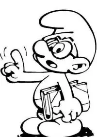 Fisă de colorat cu Strumfii de colorat p10